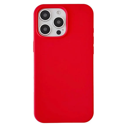 For iPhone 16 Pro Max Case Silicone Shockproof Phone Protective Cover Shell - Red