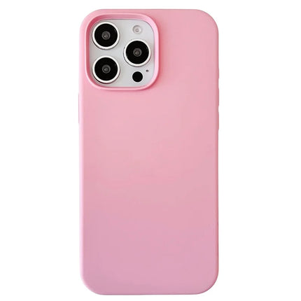 For iPhone 16 Pro Max Case Silicone Shockproof Phone Protective Cover Shell - Rose Pink