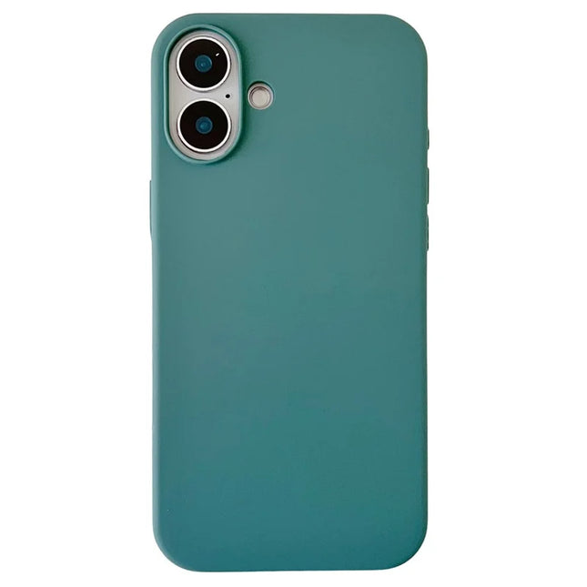 For iPhone 16 Plus Case Silicone Shockproof Phone Protective Cover Shell   - Green