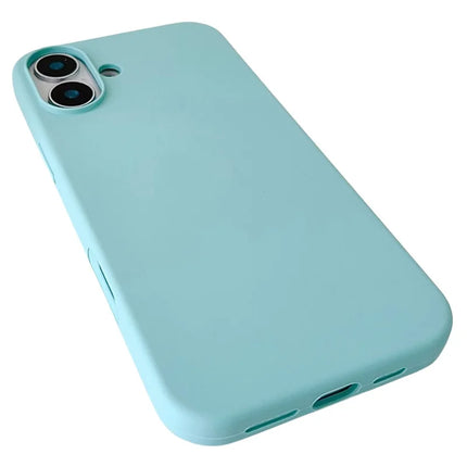 For iPhone 16 Plus Case Silicone Shockproof Phone Protective Cover Shell - Green