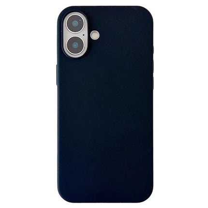 For iPhone 16 Plus Case Silicone Shockproof Phone Protective Cover Shell - Green - Black