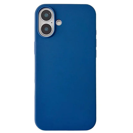 For iPhone 16 Plus Case Silicone Shockproof Phone Protective Cover Shell - Green - Blue