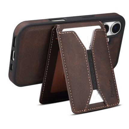DENIOR D17 For iPhone 16 Plus Case Compatible with MagSafe Card Bag Phone Cover