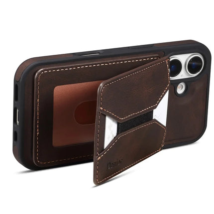 DENIOR D17 For iPhone 16 Plus Case Compatible with MagSafe Card Bag Phone Cover