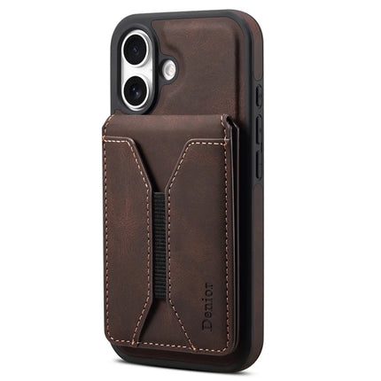 DENIOR D17 For iPhone 16 Plus Case Compatible with MagSafe Card Bag Phone Cover