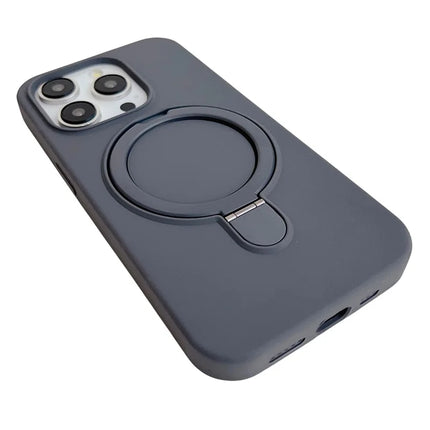 For iPhone 15 Pro Max Case Compatible with MagSafe Silicone Phone Back Cover with Kickstand
