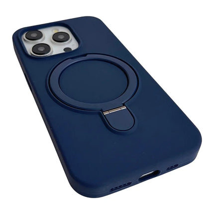 For iPhone 15 Pro Max Case Compatible with MagSafe Silicone Phone Back Cover with Kickstand