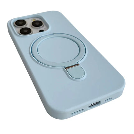 For iPhone 15 Pro Max Case Compatible with MagSafe Silicone Phone Back Cover with Kickstand