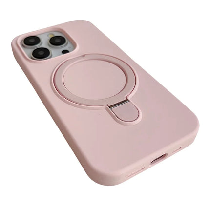 For iPhone 15 Pro Max Case Compatible with MagSafe Silicone Phone Back Cover with Kickstand