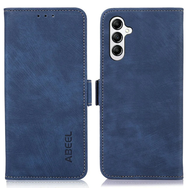ABEEL For Samsung Galaxy A56 5G Wallet Phone Case Retro Leather Flip Cover with Stand - Blue