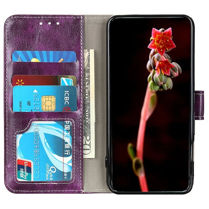 For Samsung Galaxy A56 5G Leather Case Wallet Phone Cover Crazy Horse Texture