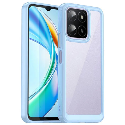 For Honor X5b / X5b Plus / X6a 4G / X6b 4G Case TPU+Acrylic Protective Clear Phone Cover - Blue