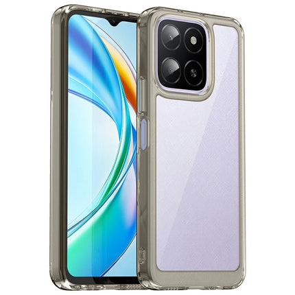For Honor X5b / X5b Plus / X6a 4G / X6b 4G Case TPU+Acrylic Protective Clear Phone Cover - Transparent Grey