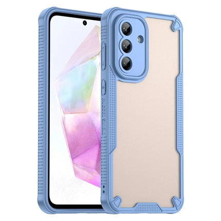 For Samsung Galaxy A36 5G Case PC+TPU Frosted Phone Back Cover - Blue