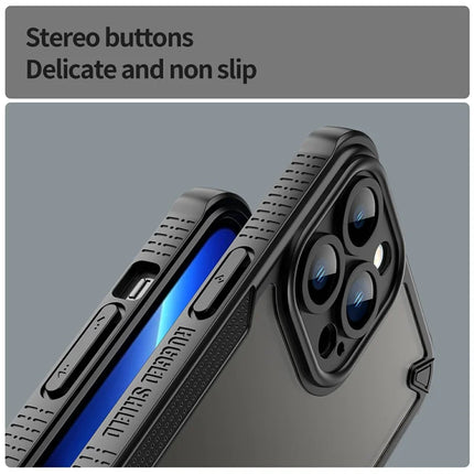 For iPhone 13 Pro Max Case PC+TPU Frosted Phone Back Cover