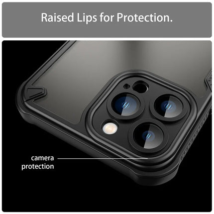 For iPhone 13 Pro Max Case PC+TPU Frosted Phone Back Cover