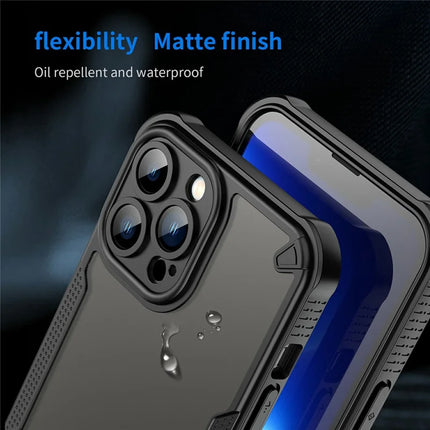For iPhone 13 Pro Max Case PC+TPU Frosted Phone Back Cover