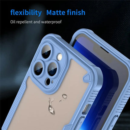 For iPhone 13 Pro Max Case PC+TPU Frosted Phone Back Cover