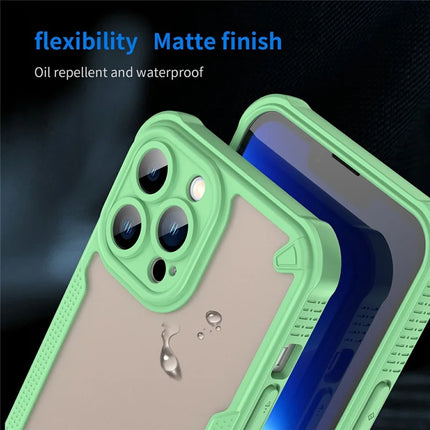 For iPhone 13 Pro Max Case PC+TPU Frosted Phone Back Cover