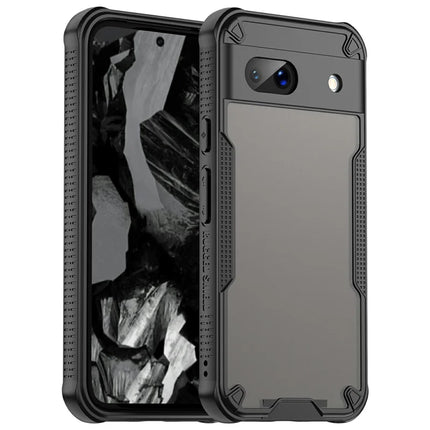 For Google Pixel 8a Case PC+TPU Frosted Phone Back Cover - Black