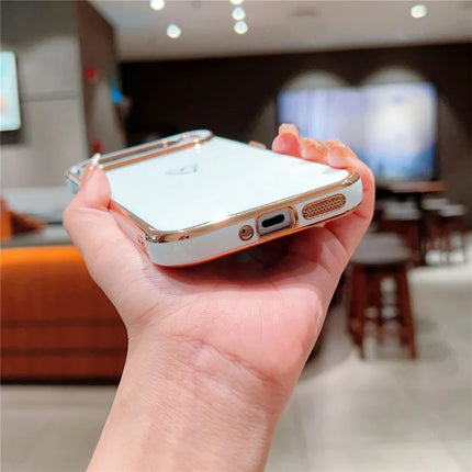 For Google Pixel 9 Pro XL Case Love Heart Pattern TPU Phone Cover Electroplating Edge