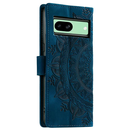 Style 018 For Google Pixel 8a Case Imprinted Totem Skin Feel Wallet Leather Phone Cover