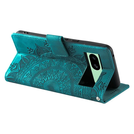 Style 018 For Google Pixel 8a Case Imprinted Totem Skin Feel Wallet Leather Phone Cover