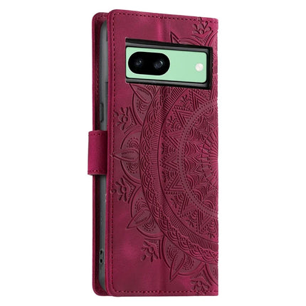 Style 018 For Google Pixel 8a Case Imprinted Totem Skin Feel Wallet Leather Phone Cover