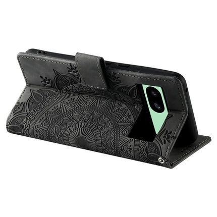 Style 018 For Google Pixel 8a Case Imprinted Totem Skin Feel Wallet Leather Phone Cover