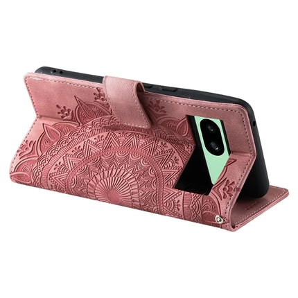 Style 018 For Google Pixel 8a Case Imprinted Totem Skin Feel Wallet Leather Phone Cover