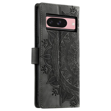 Style 018 For Google Pixel 9 Pro  /  Pixel 9 Case Imprinted Totem Skin Feel Wallet Leather Phone Cover