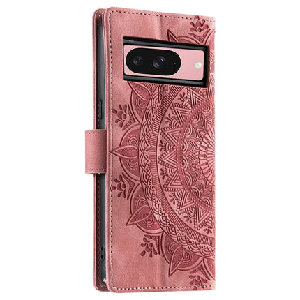Style 018 For Google Pixel 9 Pro  /  Pixel 9 Case Imprinted Totem Skin Feel Wallet Leather Phone Cover
