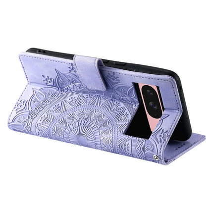 Style 018 For Google Pixel 9 Pro  /  Pixel 9 Case Imprinted Totem Skin Feel Wallet Leather Phone Cover