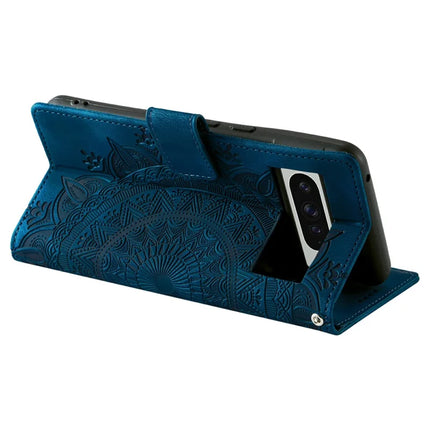 Style 018 For Google Pixel 9 Pro XL Case Imprinted Totem Skin Feel Wallet Leather Phone Cover