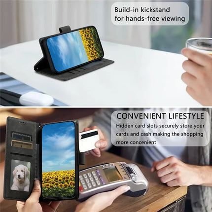 Style 018 For Google Pixel 9 Pro XL Case Imprinted Totem Skin Feel Wallet Leather Phone Cover