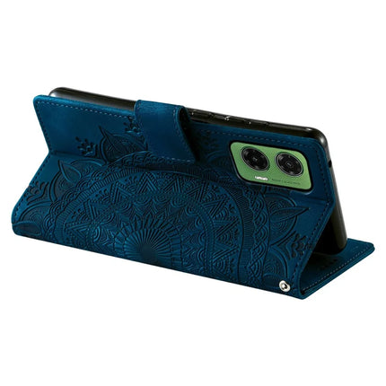 For Motorola Moto G35 5G Case Imprinted Totem Skin Feel Wallet Leather Phone Cover