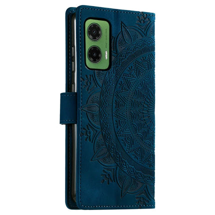 For Motorola Moto G35 5G Case Imprinted Totem Skin Feel Wallet Leather Phone Cover