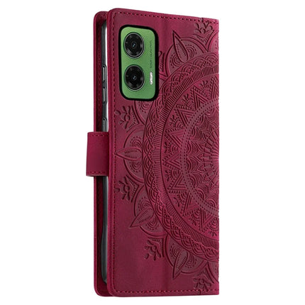 For Motorola Moto G35 5G Case Imprinted Totem Skin Feel Wallet Leather Phone Cover