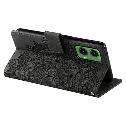 For Motorola Moto G35 5G Case Imprinted Totem Skin Feel Wallet Leather Phone Cover