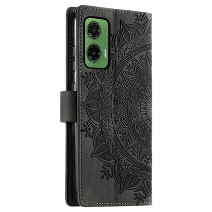 For Motorola Moto G35 5G Case Imprinted Totem Skin Feel Wallet Leather Phone Cover