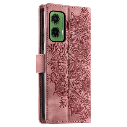 For Motorola Moto G35 5G Case Imprinted Totem Skin Feel Wallet Leather Phone Cover
