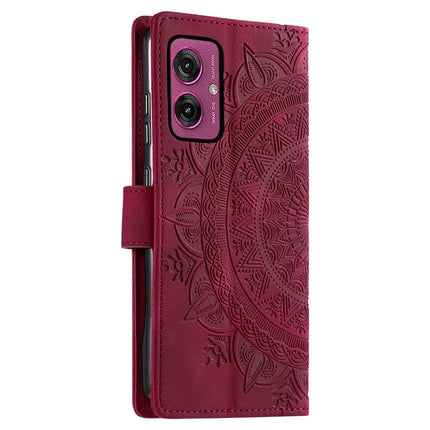For Motorola Moto G55 5G Case Imprinted Totem Skin Feel Wallet Leather Phone Cover