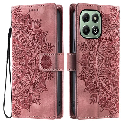 Style 018 For Honor X6b 4G Case Imprinted Totem Skin Feel Wallet Leather Phone Cover - Rose Gold