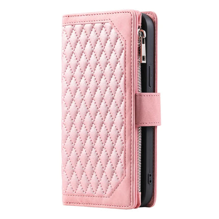 Style 005 For Honor Magic7 Lite 5G / X9c 5G / X60 Pro 5G Wallet Case Rhombus Stitching Line PU Leather Phone Cover