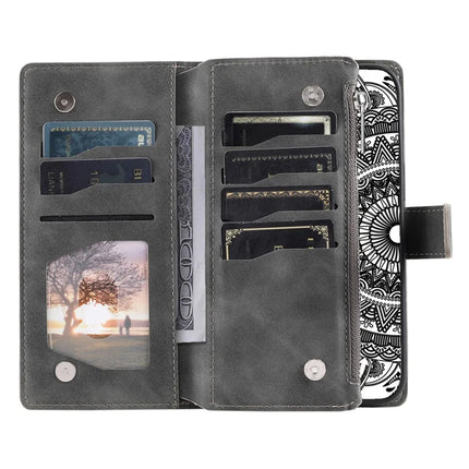 Style 006 For Honor Magic7 Lite 5G / X9c 5G / X60 Pro 5G Wallet Case PU Leather Phone Cover Mandala Flower Pattern