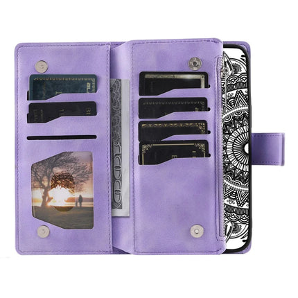Style 006 For Honor Magic7 Lite 5G / X9c 5G / X60 Pro 5G Wallet Case PU Leather Phone Cover Mandala Flower Pattern