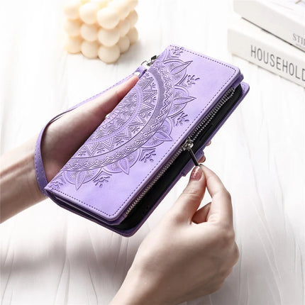 Style 006 For Honor Magic7 Lite 5G / X9c 5G / X60 Pro 5G Wallet Case PU Leather Phone Cover Mandala Flower Pattern