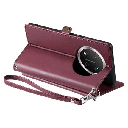 For Honor Magic7 Lite 5G / X9c 5G / X60 Pro 5G Leather Case Wallet Stand Phone Cover with Straps