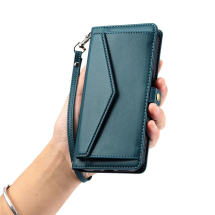 For Honor Magic7 Lite 5G / X9c 5G / X60 Pro 5G Leather Case Wallet Stand Phone Cover with Straps