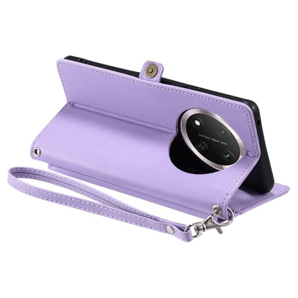 For Honor Magic7 Lite 5G / X9c 5G / X60 Pro 5G Leather Case Wallet Stand Phone Cover with Straps